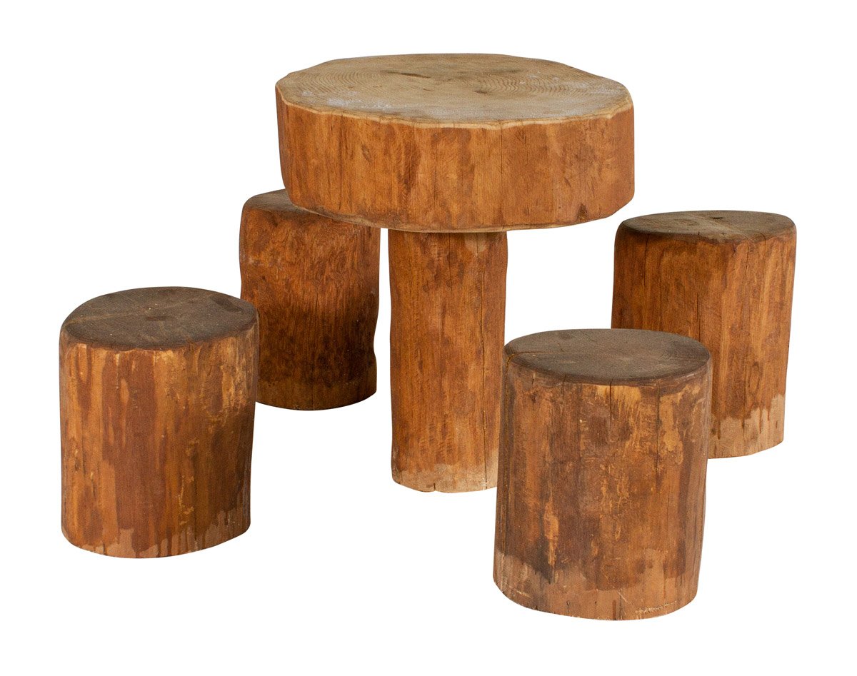 Log Table and Chairs