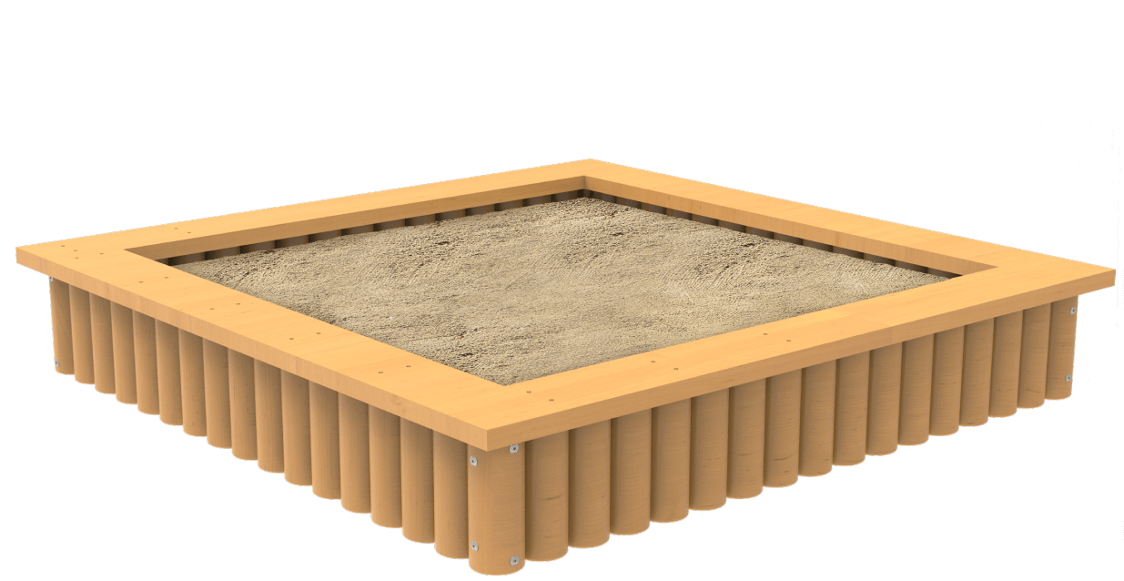 Log Sandbox & Tree Bench – 10 Foot Square