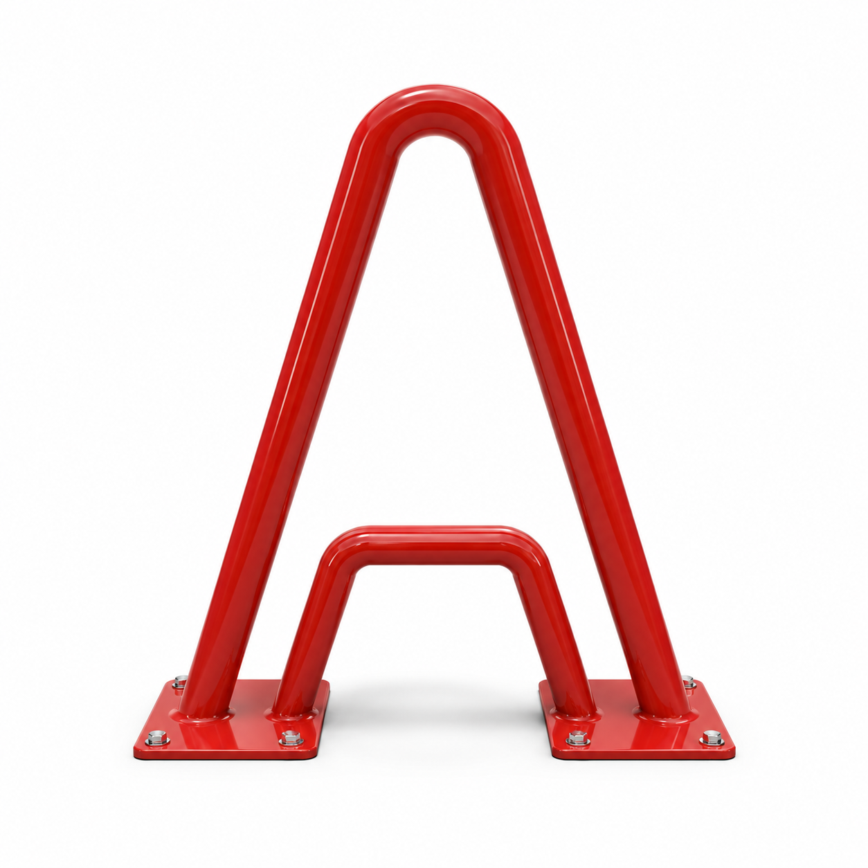Letter A bike rack red