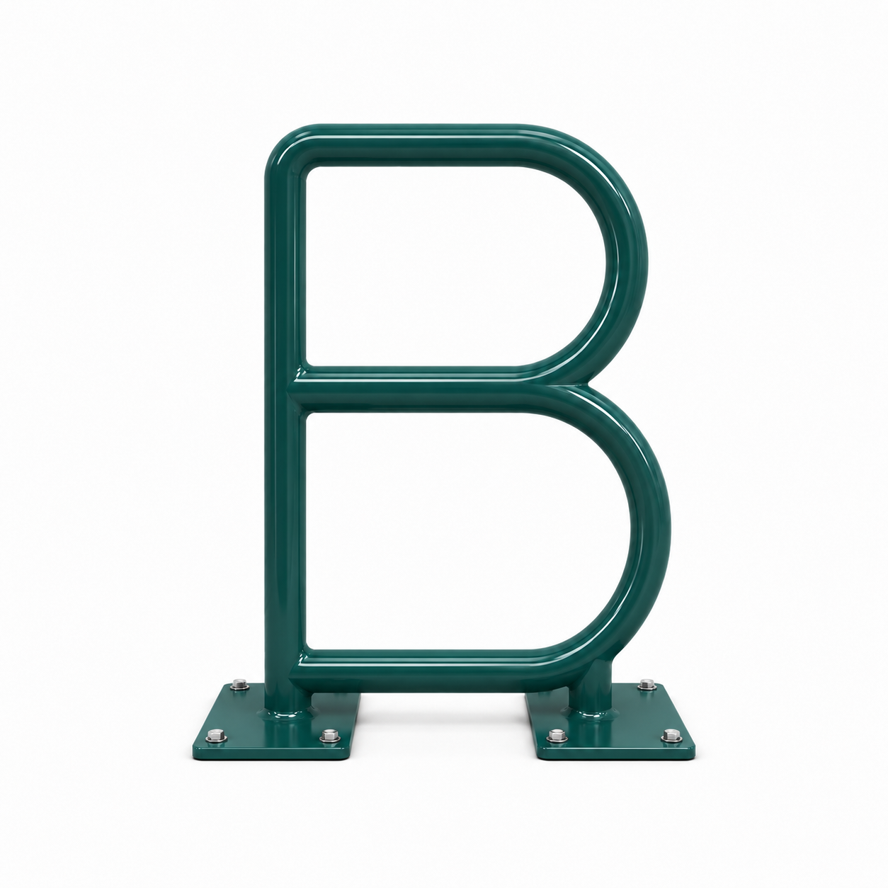 Letter B bike rack hunter green