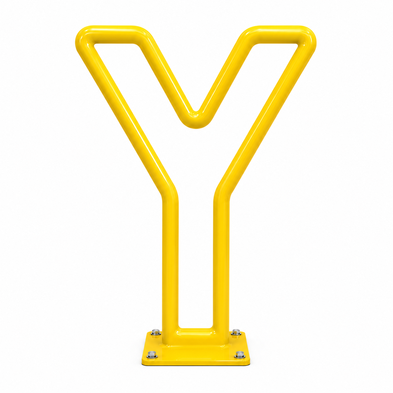 Letter Y bike rack yellow